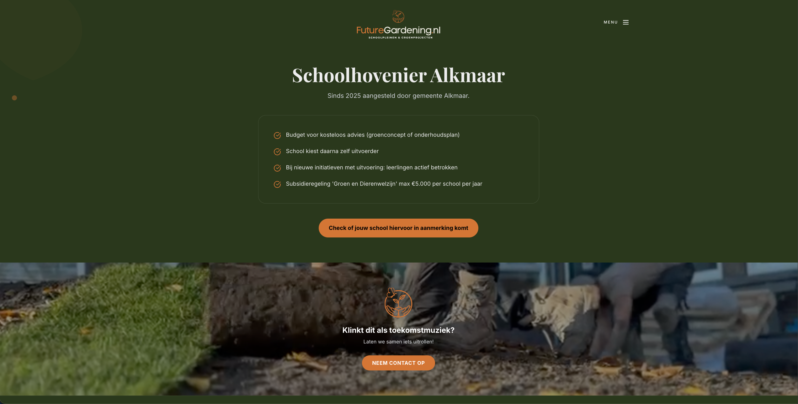 Website redesign voor Future Gardening 1